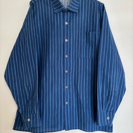 Marimekko Jokapoika stripe shirts  Blue×Blue 40