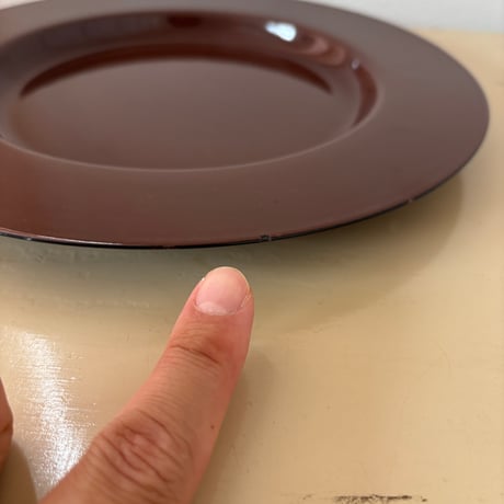 Finel/ARABIA/Wärtsilä Enamel Rim Plate "Emma" Brown❷