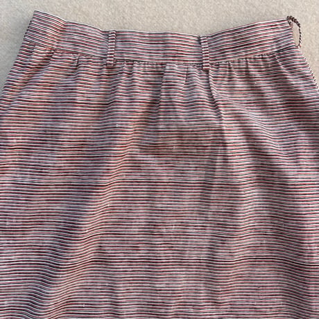 VUOKKO Skirt  White/Red/Black Horizontal stripe