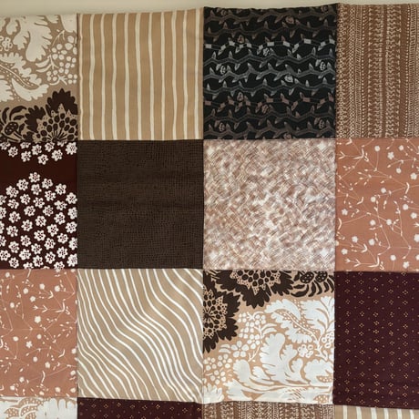 Vanhaa ja Kaunista Vintage Marimekko patchwork quilt Throw/blanket Brown