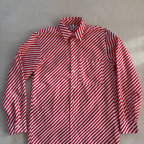 VUOKKO Bias stripe shirt/white&red