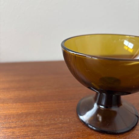 1956 Saara Hopea Nuutajarvi Finland Ice cream glass bowl 5379 サーラ・ホペア ヌータヤルヴィ アイスクリームグラス イエロー❷