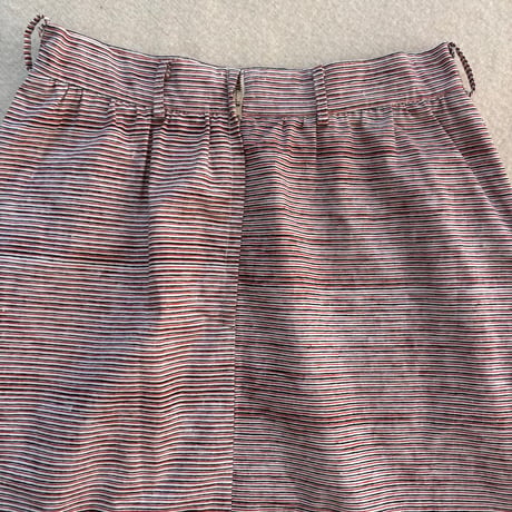 VUOKKO Skirt  White/Red/Black Horizontal stripe