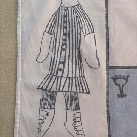 1955 Printex(Marimekko) "Muksunhylly" Vuokko Eskolin Cut cloth