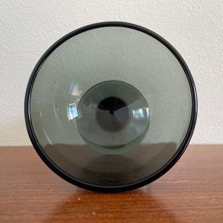 1956 Saara Hopea Nuutajarvi Finland Ice cream glass bowl 5379 サーラ・ホペア ヌータヤルヴィ アイスクリームグラス グレー❶