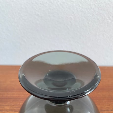 1956 Saara Hopea Nuutajarvi Finland Ice cream glass bowl 5379 サーラ・ホペア ヌータヤルヴィ アイスクリームグラス グレー❷