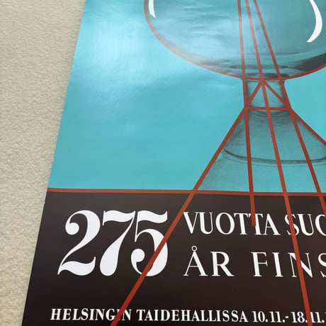 Poster "275 VUOTTA SUOMALAISTA LASIA" Tapio Wirkkala