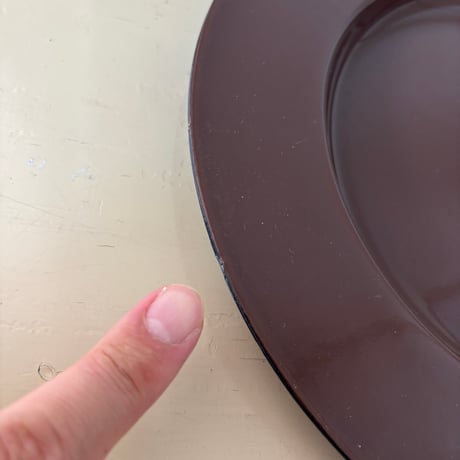 Finel/ARABIA/Wärtsilä Enamel Rim Plate "Emma" Brown❶