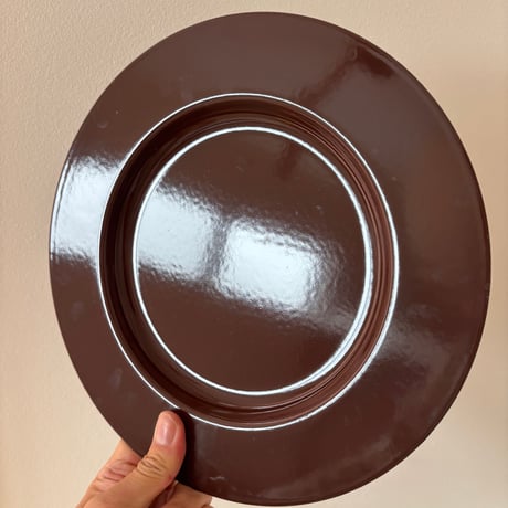Finel/ARABIA/Wärtsilä Enamel Rim Plate "Emma" Brown❷