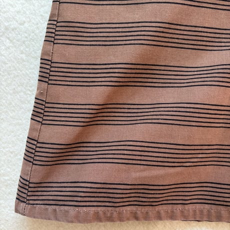1980's VUOKKO Stripe Shirt Jacket Brown