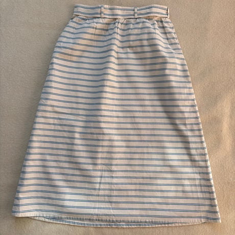 VUOKKO Skirt  White/Blue Horizontal stripe