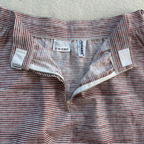 VUOKKO Skirt  White/Red/Black Horizontal stripe