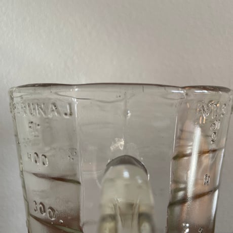 Riihimaki Finland measuring glass jug 1948