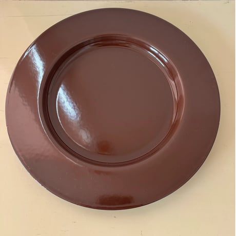 Finel/ARABIA/Wärtsilä Enamel Rim Plate "Emma" Brown❶