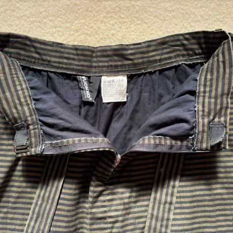 VUOKKO Quilt Skirt  Green/Black Horizontal stripe