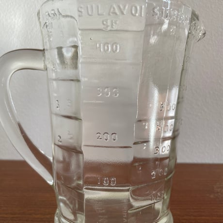 Riihimaki Finland measuring glass jug 1948