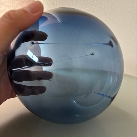 1960 Timo Sarpaneva iittala "Aurinkopallo/Sun Ball" 15cm Blue