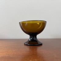 1956 Saara Hopea Nuutajarvi Finland Ice cream glass bowl 5379 サーラ・ホペア ヌータヤルヴィ アイスクリームグラス イエロー❶