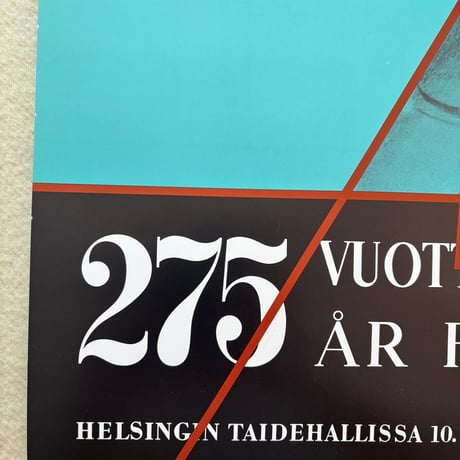 Poster "275 VUOTTA SUOMALAISTA LASIA" Tapio Wirkkala