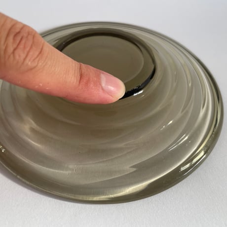1930-40's Aino Aalto "Bolgeblick" Glass Plate smoke karhula ❹