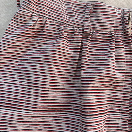 VUOKKO Skirt  White/Red/Black Horizontal stripe