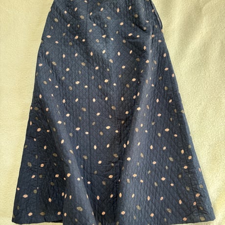 1970's Marimekko Vintage Quilt Skirt Blue/Beige/Green