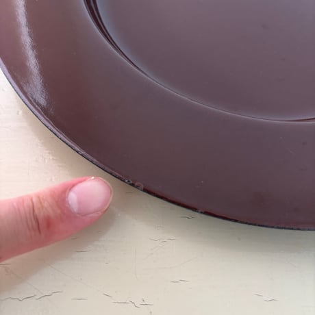 Finel/ARABIA/Wärtsilä Enamel Rim Plate "Emma" Brown❷