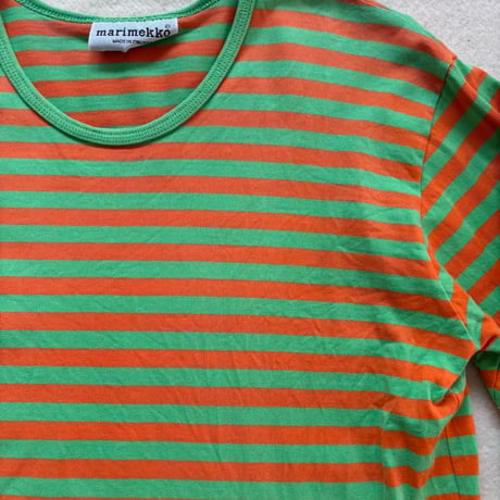 Marimekko Tasaraita Green/Orange M