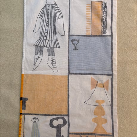 1955 Printex(Marimekko) "Muksunhylly" Vuokko Eskolin Cut cloth