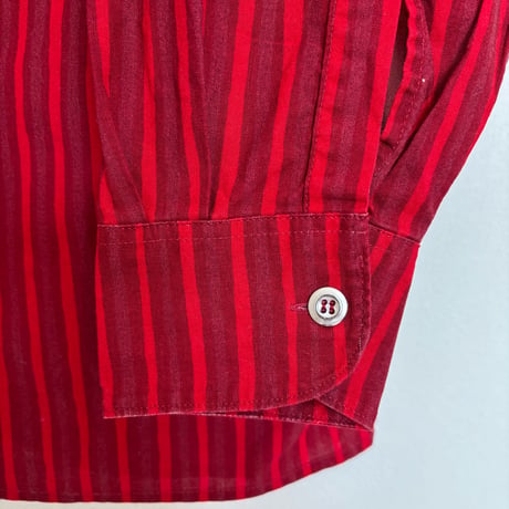 Marimekko Jokapoika stripe shirts Red×Wine 38