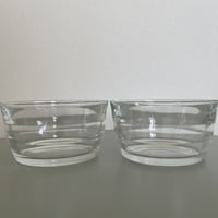 Kaj Franck Nuutajarvi "Prisma"  glass bowl 2p set カイフランク プリスマ グラス ボウル