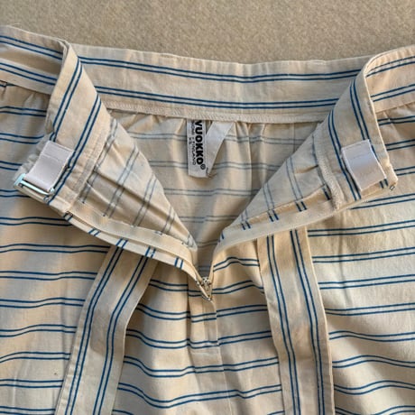 VUOKKO Skirt  White/Blue Horizontal stripe