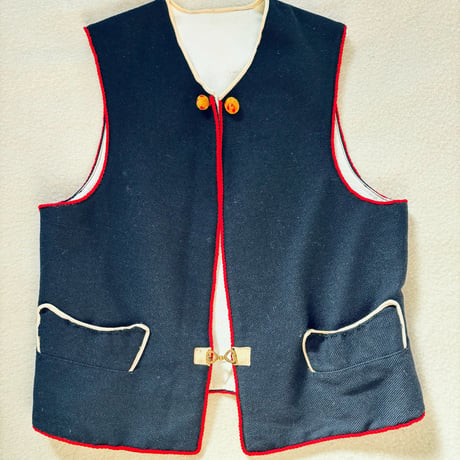 Finland Folklore Vest Dark Blue