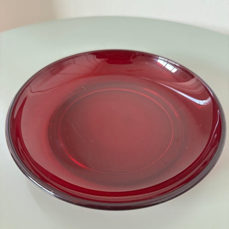 Saara Hopea Nuutajarvi 5277 Glass plate Red