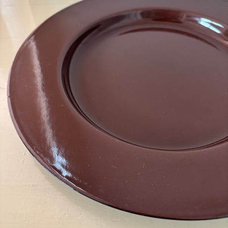 Finel/ARABIA/Wärtsilä Enamel Rim Plate "Emma" Brown❶