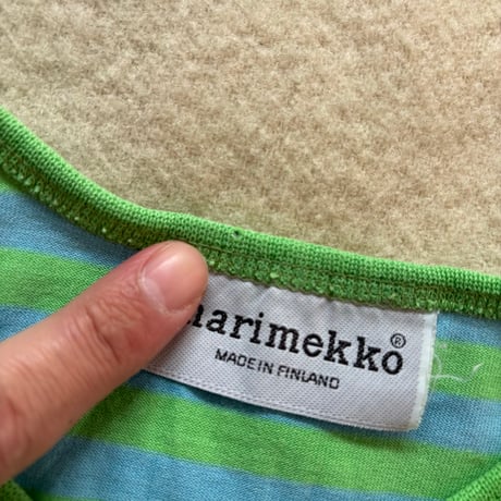 Marimekko Tasaraita Green/Blue M