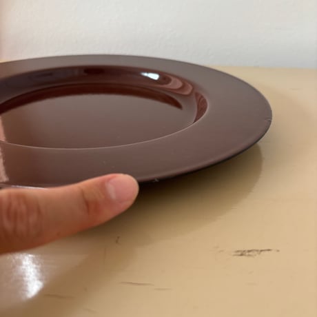 Finel/ARABIA/Wärtsilä Enamel Rim Plate "Emma" Brown❶