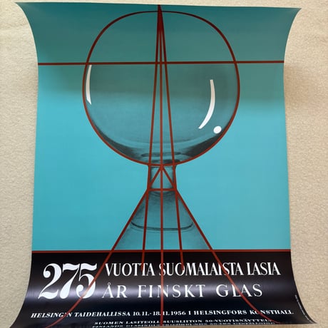Poster "275 VUOTTA SUOMALAISTA LASIA" Tapio Wirkkala