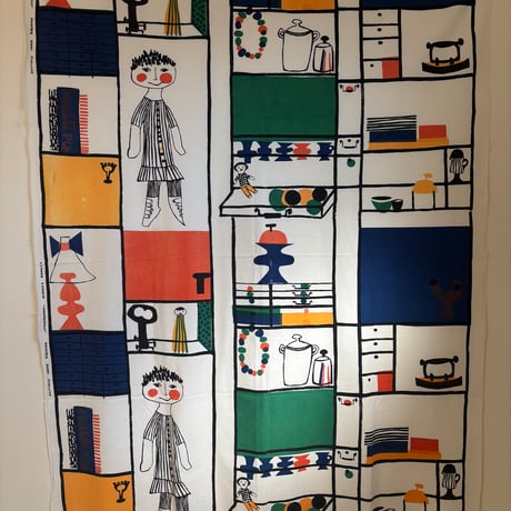 1955 Printex(Marimekko) "Muksunhylly" Vuokko Eskolin