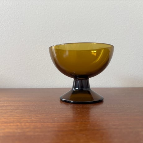 1956 Saara Hopea Nuutajarvi Finland Ice cream glass bowl 5379 サーラ・ホペア ヌータヤルヴィ アイスクリームグラス イエロー❷