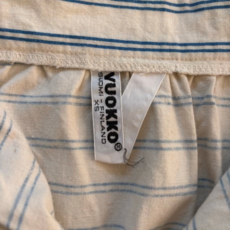 VUOKKO Skirt  White/Blue Horizontal stripe
