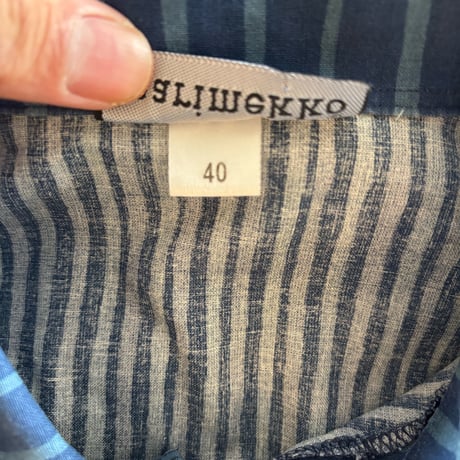Marimekko Jokapoika stripe shirts  Blue×Blue 40