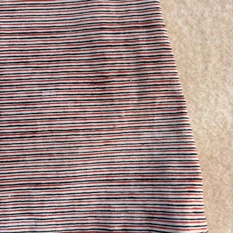 VUOKKO Skirt  White/Red/Black Horizontal stripe