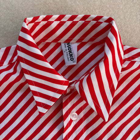 VUOKKO Bias stripe shirt/white&red
