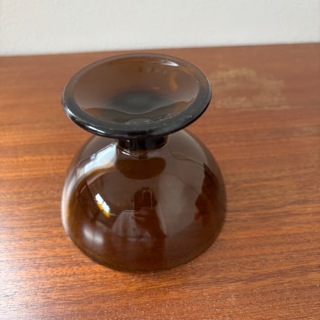 1956 Saara Hopea Nuutajarvi Finland Ice cream glass bowl 5379 サーラ・ホペア ヌータヤルヴィ アイスクリームグラス イエロー❶