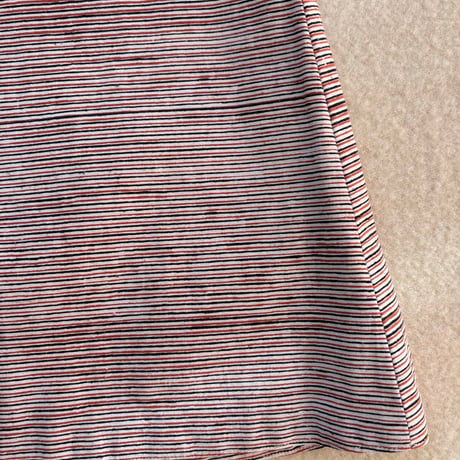 VUOKKO Skirt  White/Red/Black Horizontal stripe