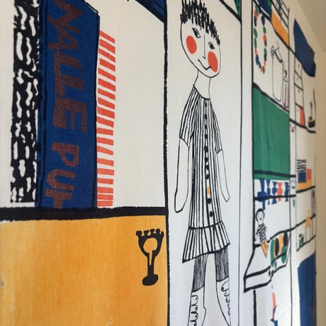 1955 Printex(Marimekko) "Muksunhylly" Vuokko Eskolin