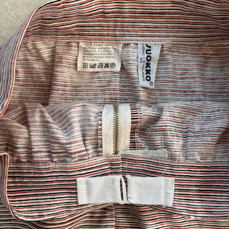VUOKKO Skirt  White/Red/Black Horizontal stripe