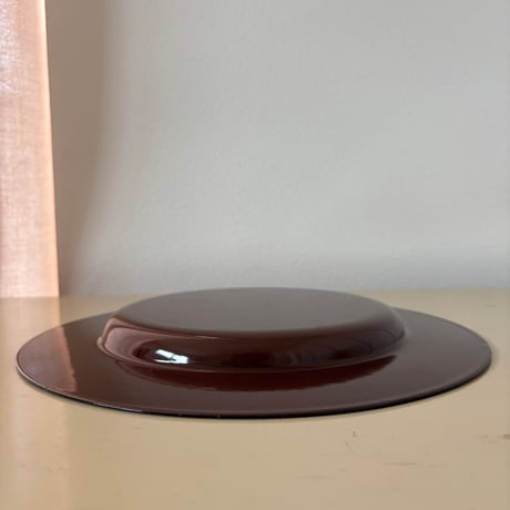 Finel/ARABIA/Wärtsilä Enamel Rim Plate "Emma" Brown❶