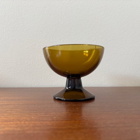 1956 Saara Hopea Nuutajarvi Finland Ice cream glass bowl 5379 サーラ・ホペア ヌータヤルヴィ アイスクリームグラス イエロー❷